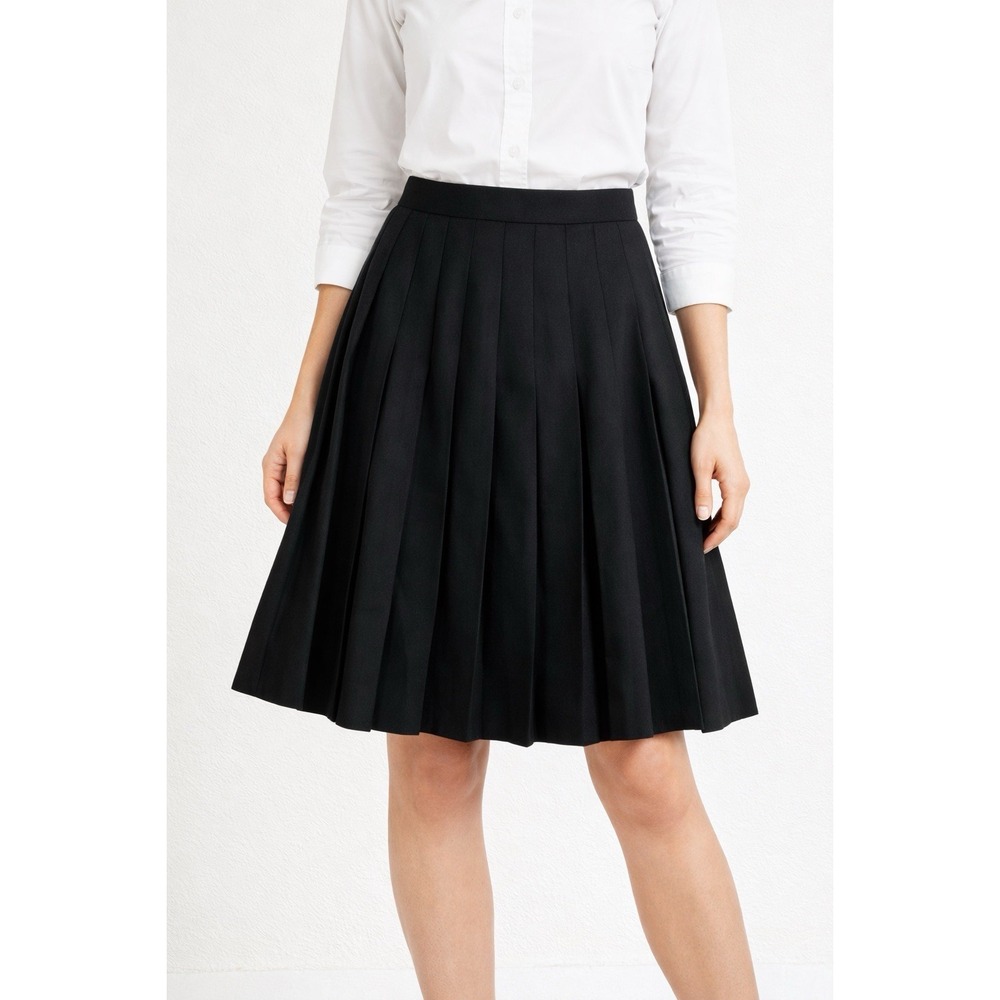 Vintage Wool Pleated Skirt Black - Picture 4 of 14